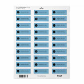 Blauw Linnen Zwart Justice Logo Etiket (Full Sheet)