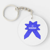 Blauw lint #1 Grootma Sleutelhanger (Voorkant)