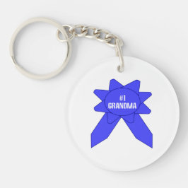Blauw lint #1 Grootma Sleutelhanger