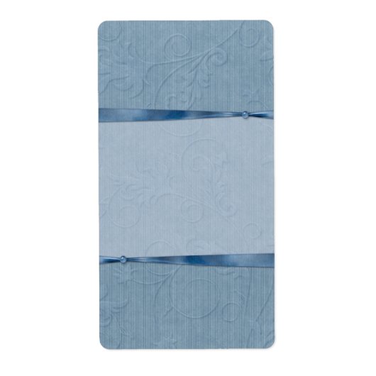 Blauw lint apothekersetiket etiket (Voorkant)