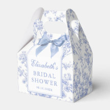 Blauw lint bloemige bruidsdouche Vintage