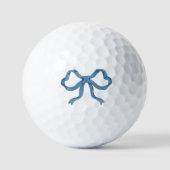 Blauw lint boog golfbal golfballen (Voorkant)