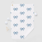 Blauw lint boog golfhanddoek (Insitu)