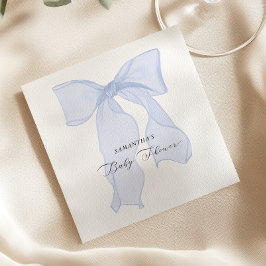 Blauw lint Coquette baby shower Servet