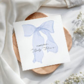 Blauw lint Coquette baby shower Servet