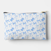 Blauw lint Coquette esthetische aangepaste naam Etui (Achterkant)