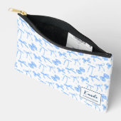 Blauw lint Coquette esthetische aangepaste naam Etui (Open)