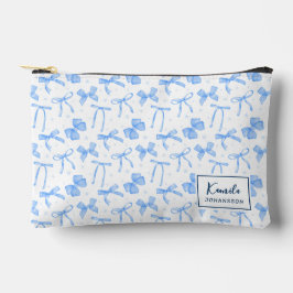 Blauw lint Coquette esthetische aangepaste naam Etui