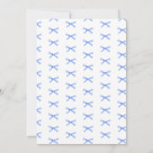 Blauw lint Coquette foto afstudeer aankondiging (Achterkant)