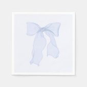 Blauw lint coquette papier servet (Voorkant)