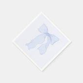 Blauw lint coquette papier servet (Hoek)