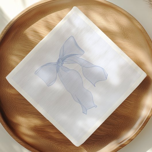 Blauw lint coquette papier servet