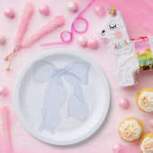 Blauw lint Coquette papieren bord (Feest)