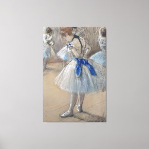Blauw lint danser Edgar Degas Canvas Afdruk