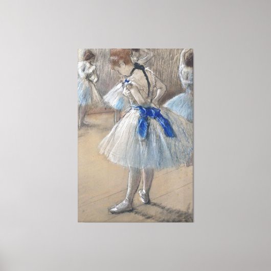 Blauw lint danser Edgar Degas Canvas Afdruk (Voorkant)