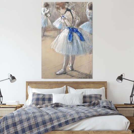 Blauw lint danser Edgar Degas Canvas Afdruk (Insitu (Slaapkamer))