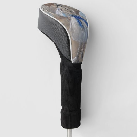 Blauw lint danser Edgar Degas Golfheadcover (Schuin)