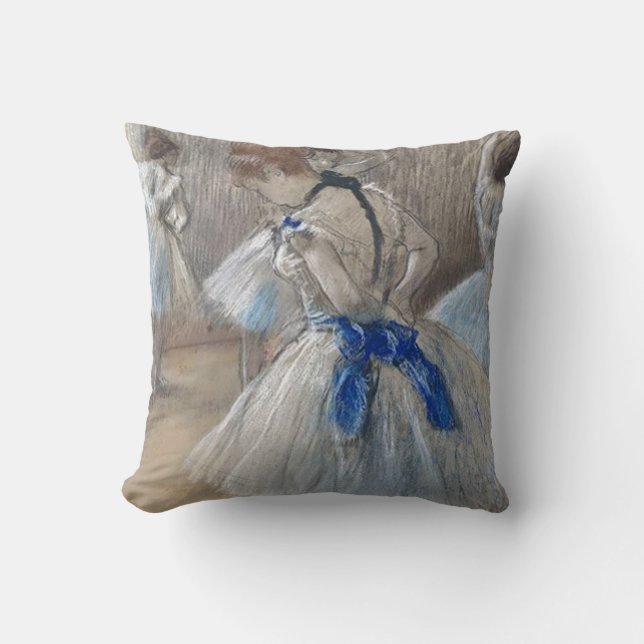 Blauw lint danser Edgar Degas Kussen (Voorkant)
