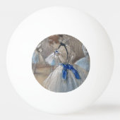 Blauw lint danser Edgar Degas Pingpongbal (Voorkant)
