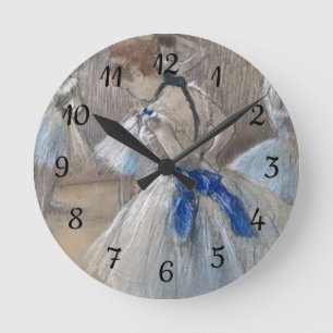 Blauw lint danser Edgar Degas Ronde Klok