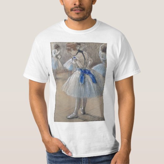 Blauw lint danser Edgar Degas T-shirt (Voorkant)