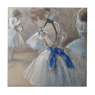 Blauw lint danser Edgar Degas Tegeltje