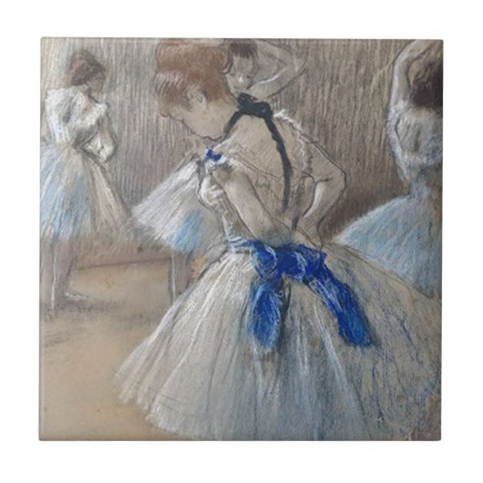 Blauw lint danser Edgar Degas Tegeltje (Voorkant)