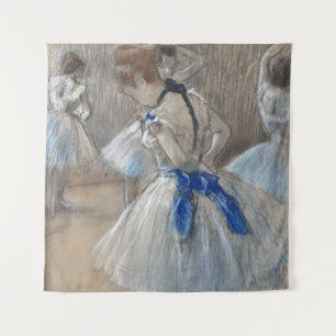 Blauw lint danser Edgar Degas Wandkleed