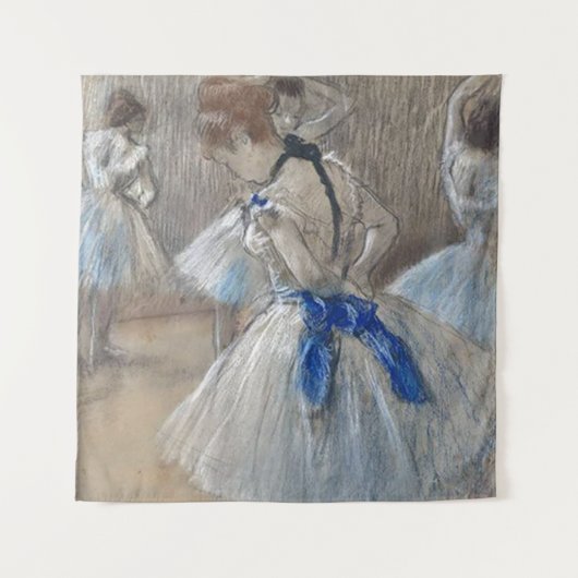 Blauw lint danser Edgar Degas Wandkleed (Voorkant)