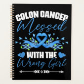Blauw lint darmkanker meisje overlevende planner (Voorkant)