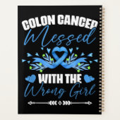 Blauw lint darmkanker meisje overlevende planner (Achterkant)