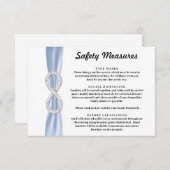 Blauw lint Diamant Oneindigheid Veiligheidsmaatreg Informatiekaartje (Voorkant / Achterkant)