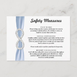 Blauw lint Diamant Oneindigheid Veiligheidsmaatreg Informatiekaartje