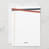 Blauw lint gewikkeld Flat Christmas Photo Card Feestdagenkaart (Achterkant)