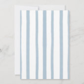 Blauw lint golvend kader whimsical bruiloft save the date (Achterkant)