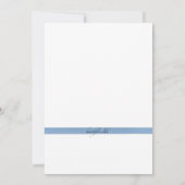 Blauw lint - Hartelijk dank Bedankkaart (Achterkant)