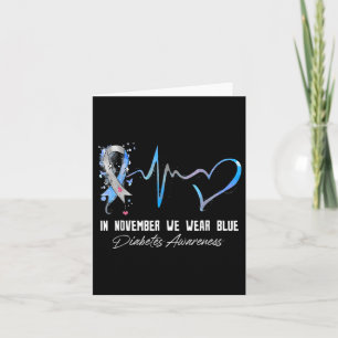 Blauw lint In november Draag we blauw voor diabete Kaart