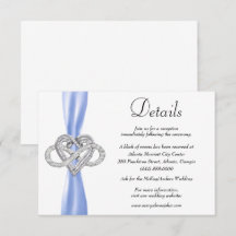 Blauw Lint Infinity Hart Bruiloft Details