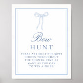 Blauw lint jacht Coquette Vind de linten raadspel Poster (Voorkant)