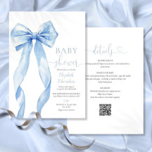 Blauw lint jongen baby shower alles in een