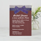 Blauw lint, kant, Vrijgezellenfeest met rode omhul Kaart (Staand voorkant)