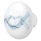 Blauw lint keramische deurknop knop (Rechts)