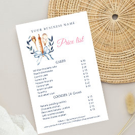 Blauw lint keukengerei kookboek bakkerij prijzenli flyer