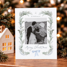 Blauw lint krans Budget Foto Kerstmis