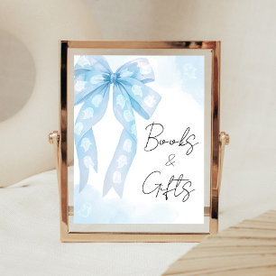 Blauw lint Little Boo Shower Boeken en Cadeaus Bor Poster