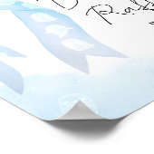 Blauw lint Little Boo Shower Luier Raffle Bord Poster (Hoek)