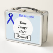 Blauw lint met standaard door Kenneth Yoncich (Voorkant)