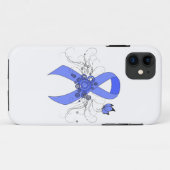 Blauw lint met vlinder Case-Mate iPhone case (Achterkant (horizontaal))