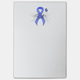 Blauw lint met vlinder post-it® notes