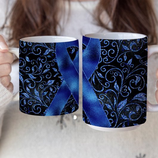 Blauw lint mok ontwerp